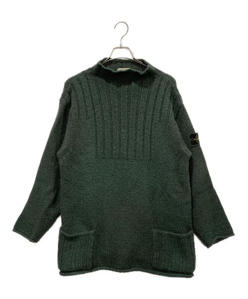STONE ISLAND（ストーンアイランド）STONE ISLAND (ストーンアイランド) 厚手ニット　94AW/マッシモオスティ期・グリーンエッジワッペン グリーン サイズ:SIZE Lの古着・服飾アイテム