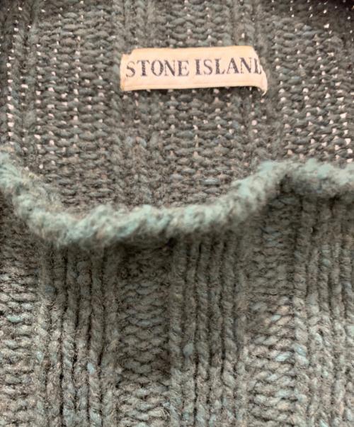STONE ISLAND（ストーンアイランド）STONE ISLAND (ストーンアイランド) 厚手ニット　94AW/マッシモオスティ期・グリーンエッジワッペン グリーン サイズ:SIZE Lの古着・服飾アイテム