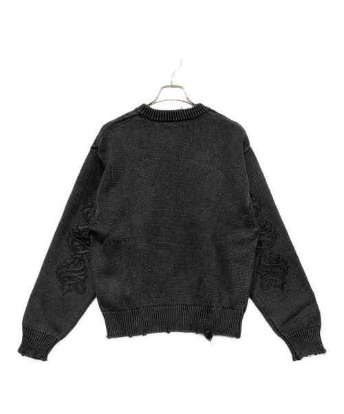 SUPPLIER（サプライヤー）SUPPLIER (サプライヤー) ダメージ加工ニット グレー サイズ:SIZE Mの古着・服飾アイテム