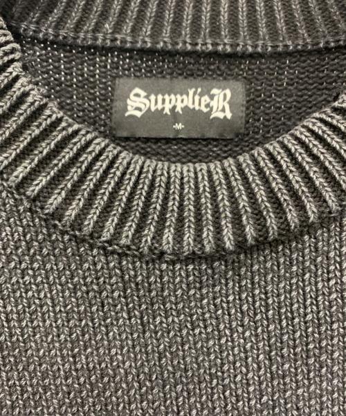 SUPPLIER（サプライヤー）SUPPLIER (サプライヤー) ダメージ加工ニット グレー サイズ:SIZE Mの古着・服飾アイテム