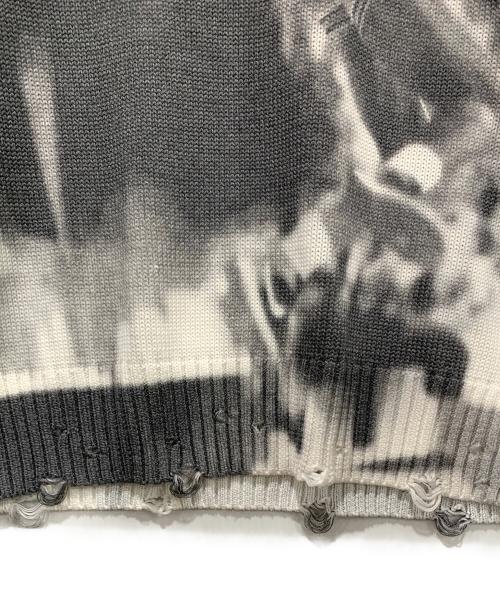 JORDAN（ジョーダン）JORDAN (ジョーダン) AIR JORDAN KNIT SWEATER グレー×ホワイト サイズ:S 未使用品の古着・服飾アイテム