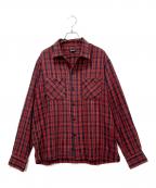 Schottショット）の古着「長袖シャツ」｜レッド×ネイビー