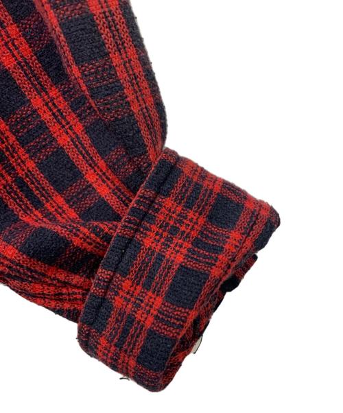 Schott（ショット）Schott (ショット) 長袖シャツ レッド×ネイビー サイズ:Ｍの古着・服飾アイテム