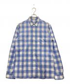 PRADAプラダ）の古着「長袖シャツ」｜ホワイト×ブルー