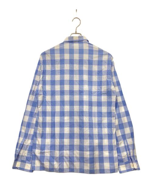 PRADA（プラダ）PRADA (プラダ) 長袖シャツ ホワイト×ブルー サイズ:SIZE 41の古着・服飾アイテム