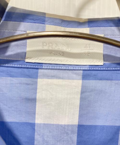 PRADA（プラダ）PRADA (プラダ) 長袖シャツ ホワイト×ブルー サイズ:SIZE 41の古着・服飾アイテム