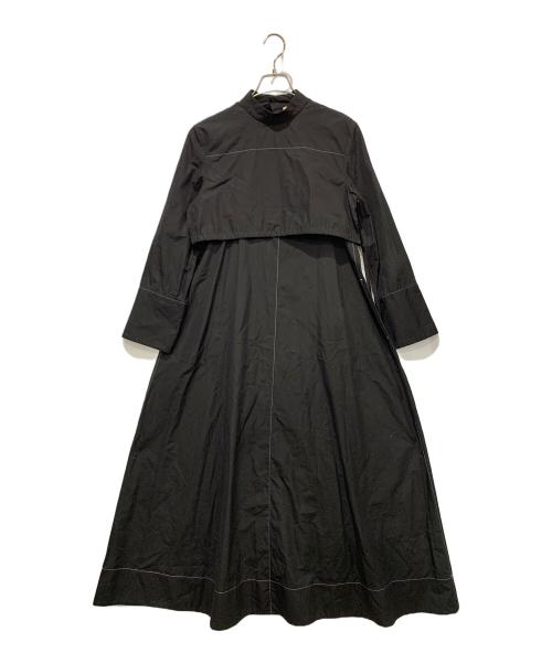 DES PRES（デ プレ）DES PRES (デ プレ) コットンタイプライターレイヤードワンピース ブラック サイズ:FREEの古着・服飾アイテム