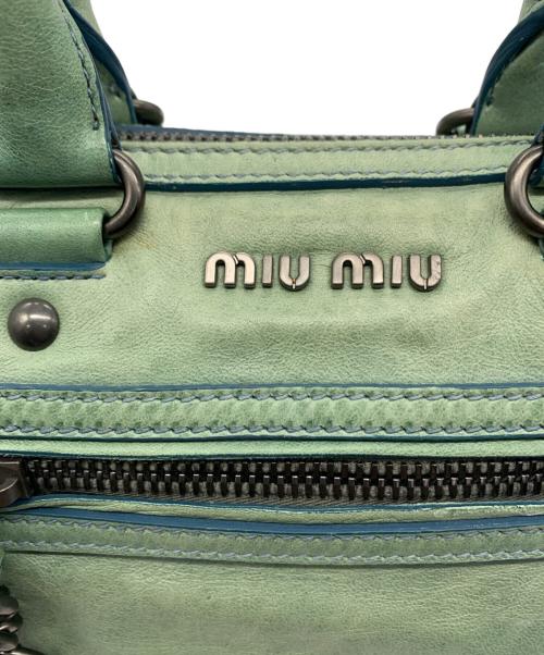 MIU MIU（ミュウミュウ）MIU MIU (ミュウミュウ) 2WAYバッグ グリーンの古着・服飾アイテム
