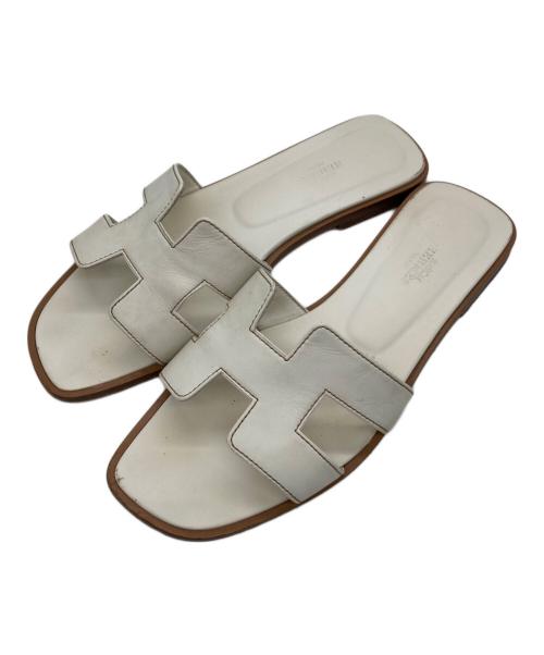 HERMES（エルメス）HERMES (エルメス) オランサンダル ホワイト サイズ:SIZE 37の古着・服飾アイテム