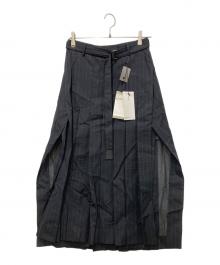 sacai（サカイ）の古着「25SS High Twist Voile Skirt」｜ネイビー