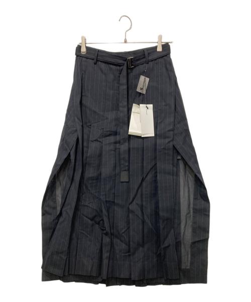 sacai（サカイ）sacai (サカイ) 25SS High Twist Voile Skirt ネイビー サイズ:SIZE 2の古着・服飾アイテム