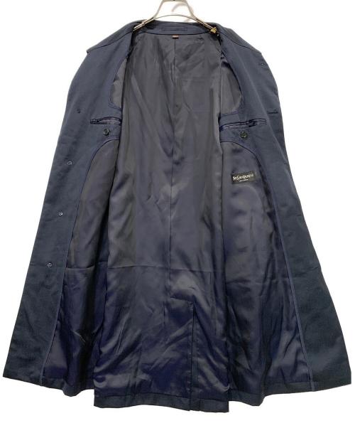 Yves Saint Laurent（イヴサンローラン）Yves Saint Laurent (イヴサンローラン) ステンカラーコート ネイビー サイズ:90A4の古着・服飾アイテム