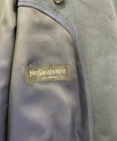 Yves Saint Laurent（イヴサンローラン）Yves Saint Laurent (イヴサンローラン) ステンカラーコート ネイビー サイズ:90A4の古着・服飾アイテム
