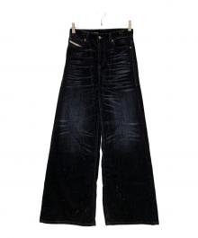 DIESEL（ディーゼル）の古着「1996 D-SIRE ベロア調パンツ」｜ネイビー