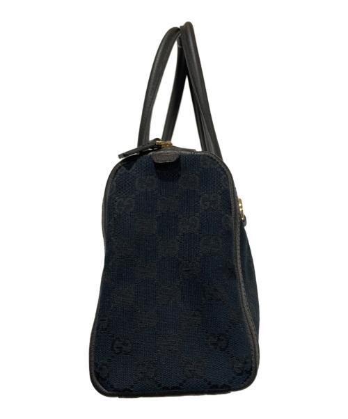 GUCCI（グッチ）GUCCI (グッチ) ミニボストンバッグ ブラック×ゴールドの古着・服飾アイテム