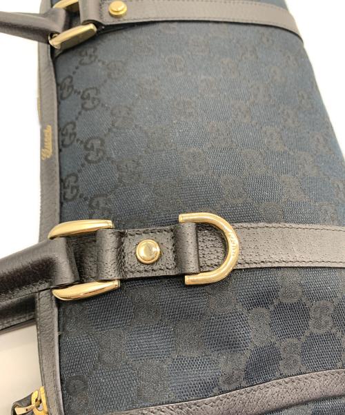 GUCCI（グッチ）GUCCI (グッチ) ミニボストンバッグ ブラック×ゴールドの古着・服飾アイテム