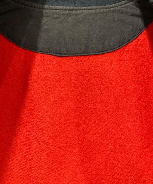 Y's for men（ワイズフォーメン）Y's for men (ワイズフォーメン) コットンツイルロングジャケット レッド×ブラック サイズ:SIZE 3の古着・服飾アイテム