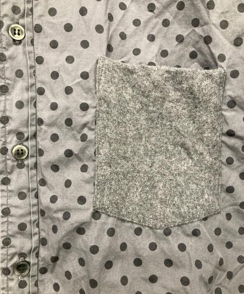 BLACK COMME des GARCONS（ブラックコムデギャルソン）BLACK COMME des GARCONS (ブラックコムデギャルソン) 長袖シャツ ブラック×グレー サイズ:SIZE Lの古着・服飾アイテム