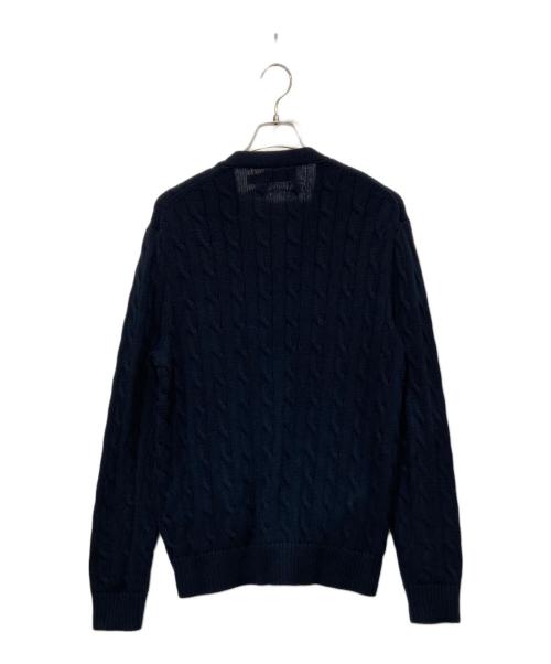 POLO RALPH LAUREN（ポロ・ラルフローレン）POLO RALPH LAUREN (ポロ・ラルフローレン) ケーブルニットカーディガン ネイビー サイズ:SIZE Mの古着・服飾アイテム