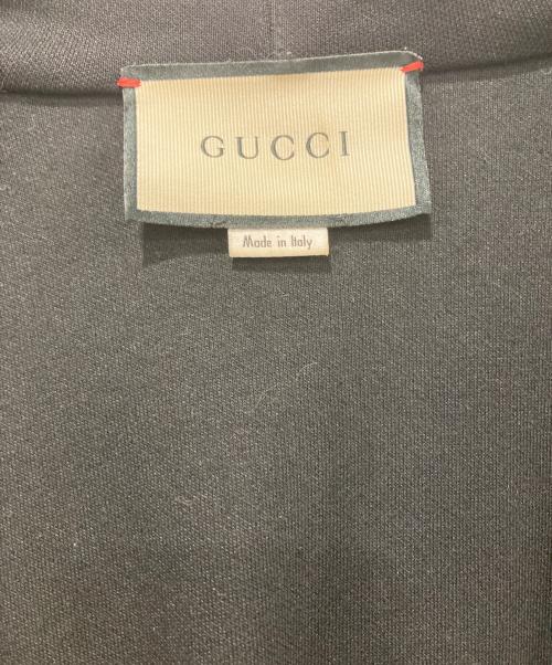 GUCCI（グッチ）GUCCI (グッチ) フローラルフラワー刺繍　ジップパーカー ピンク×ブラック サイズ:SIZE Mの古着・服飾アイテム