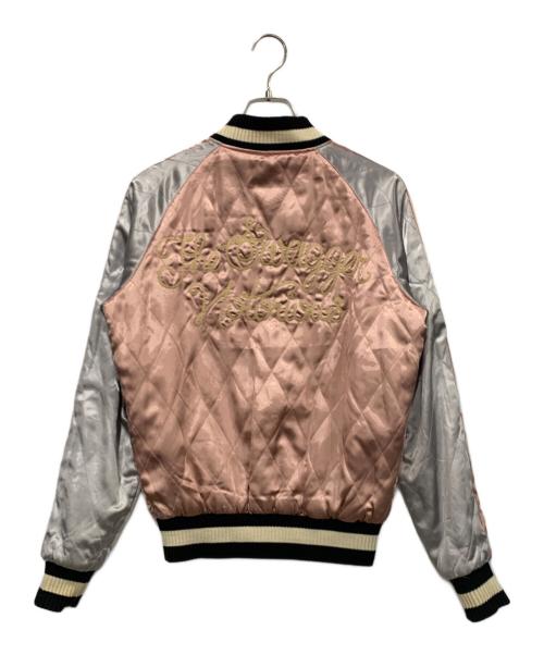 SWAGGER（スワッガー）SWAGGER (スワッガー) ベロアリバーシブルスタジャン ピンク×ブラック サイズ:SIZE Lの古着・服飾アイテム