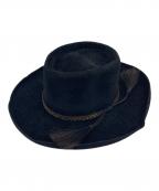 STETSONステットソン）の古着「HORSE HAIR SANTA FE　カウボーイハット」｜ブラック