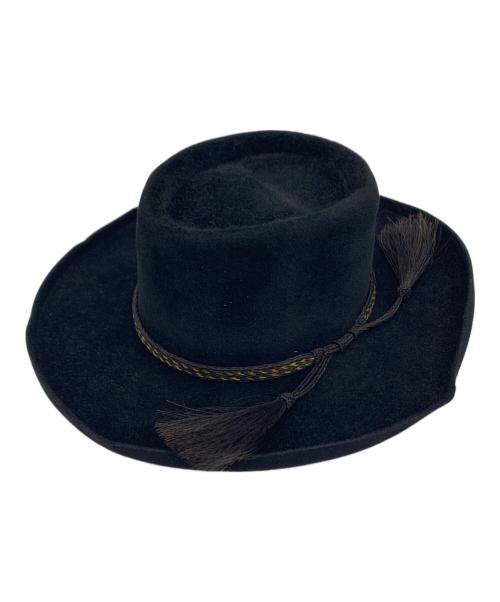 STETSON（ステットソン）STETSON (ステットソン) HORSE HAIR SANTA FE　カウボーイハット ブラック サイズ:57cmの古着・服飾アイテム