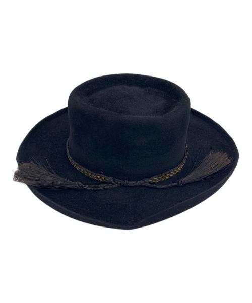 STETSON（ステットソン）STETSON (ステットソン) HORSE HAIR SANTA FE　カウボーイハット ブラック サイズ:57cmの古着・服飾アイテム