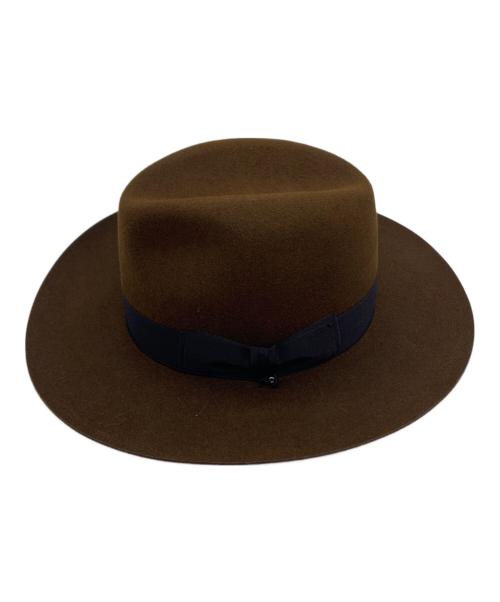 STETSON（ステットソン）STETSON (ステットソン) MANHATTAN WideBrim　中折れハット ブラウン サイズ:58cmの古着・服飾アイテム