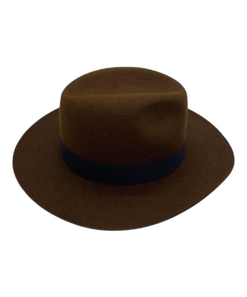 STETSON（ステットソン）STETSON (ステットソン) MANHATTAN WideBrim　中折れハット ブラウン サイズ:58cmの古着・服飾アイテム