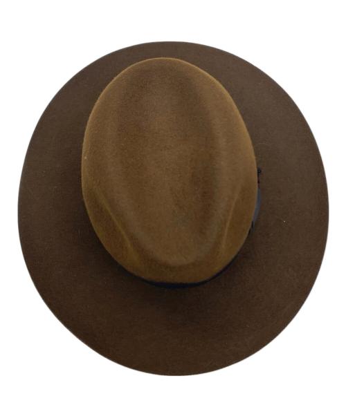 STETSON（ステットソン）STETSON (ステットソン) MANHATTAN WideBrim　中折れハット ブラウン サイズ:58cmの古着・服飾アイテム