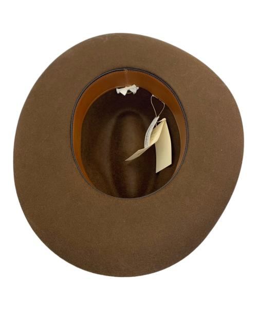 STETSON（ステットソン）STETSON (ステットソン) MANHATTAN WideBrim　中折れハット ブラウン サイズ:58cmの古着・服飾アイテム