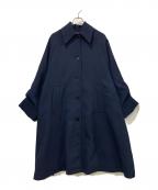 MM6 Maison Margielaエムエムシックスメゾンマルジェラ）の古着「ベルテッドシングルコート」｜ネイビー