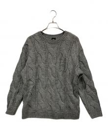 HUF（ハフ）の古着「ケーブルニット」｜グレー