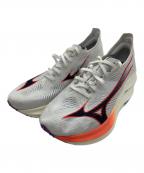 MIZUNOミズノ）の古着「ランニングシューズ」｜ホワイト×オレンジ