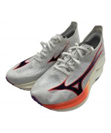 MIZUNO（ミズノ）の古着「ランニングシューズ」｜ホワイト×オレンジ