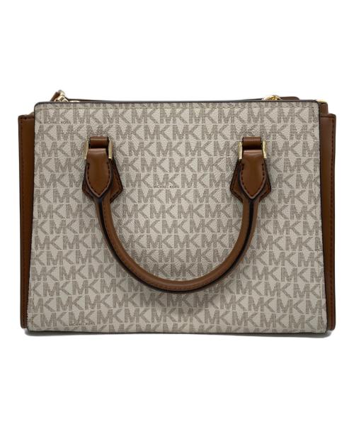 MICHAEL KORS（マイケルコース）MICHAEL KORS (マイケルコース) 2WAYショルダーバッグ ベージュ×ブラウンの古着・服飾アイテム