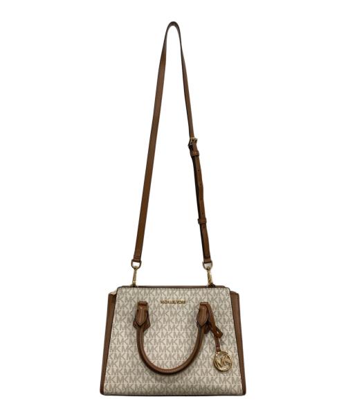 MICHAEL KORS（マイケルコース）MICHAEL KORS (マイケルコース) 2WAYショルダーバッグ ベージュ×ブラウンの古着・服飾アイテム