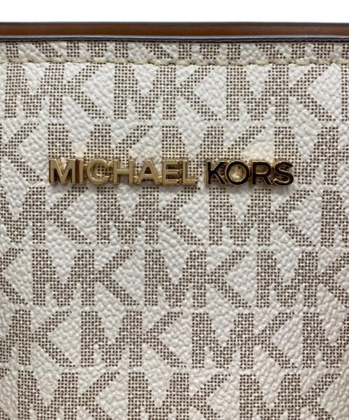 MICHAEL KORS（マイケルコース）MICHAEL KORS (マイケルコース) 2WAYショルダーバッグ ベージュ×ブラウンの古着・服飾アイテム