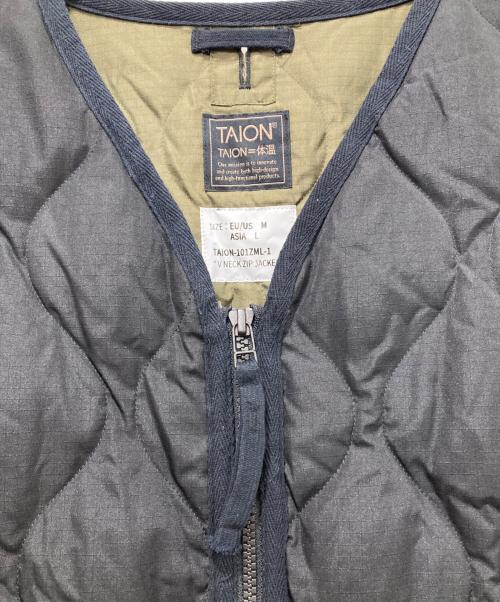 TAION（タイオン）TAION (タイオン) V NECK ZIP JACKETS ブラック サイズ:Ｌの古着・服飾アイテム
