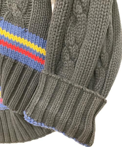 GAP（ギャップ）GAP (ギャップ) ケーブルニット 00S ブラック×ネイビー サイズ:SIZE XLの古着・服飾アイテム