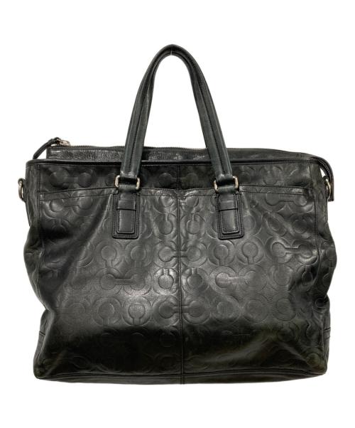 COACH（コーチ）COACH (コーチ) レザートートバッグ ブラックの古着・服飾アイテム