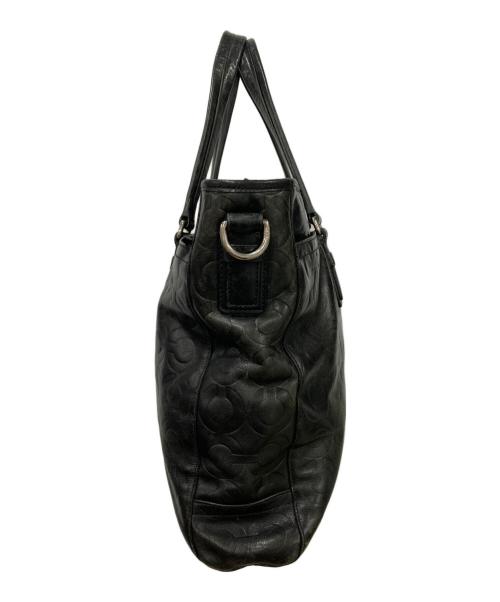 COACH（コーチ）COACH (コーチ) レザートートバッグ ブラックの古着・服飾アイテム
