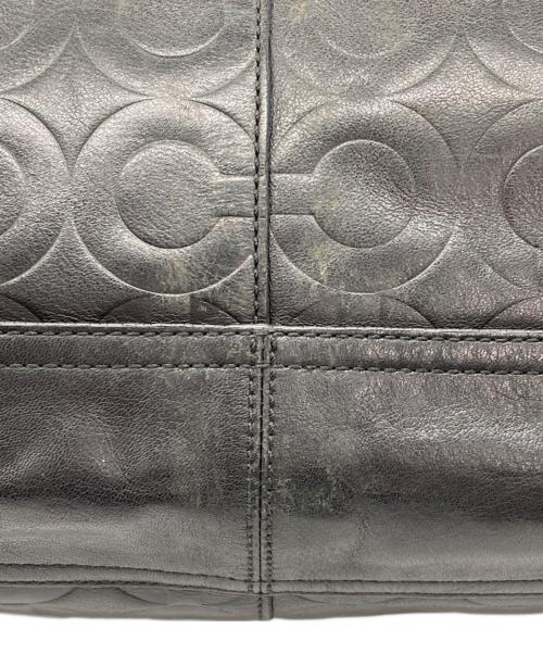 COACH（コーチ）COACH (コーチ) レザートートバッグ ブラックの古着・服飾アイテム