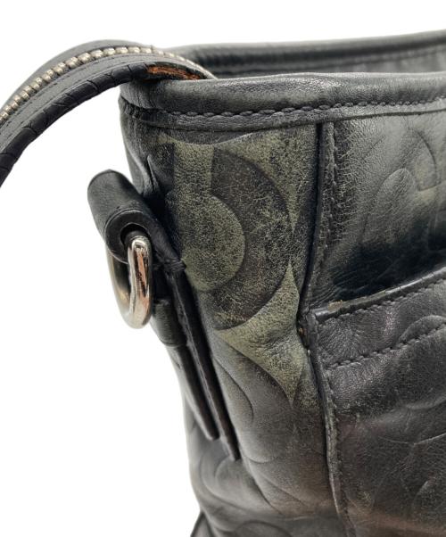 COACH（コーチ）COACH (コーチ) レザートートバッグ ブラックの古着・服飾アイテム