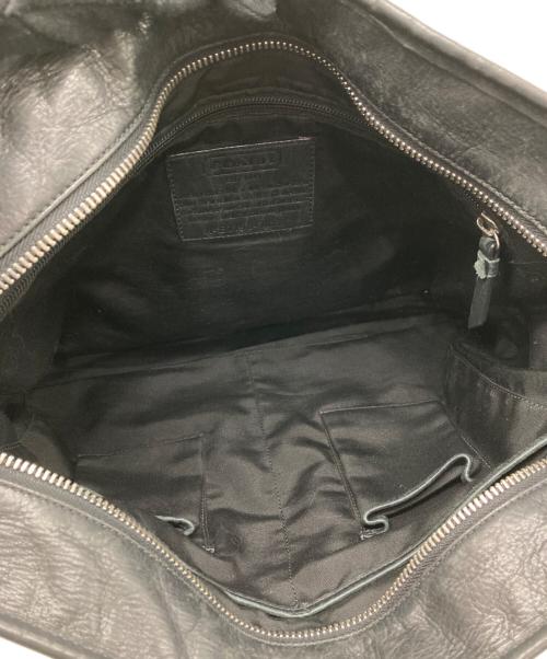 COACH（コーチ）COACH (コーチ) レザートートバッグ ブラックの古着・服飾アイテム