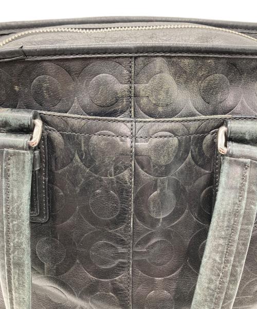 COACH（コーチ）COACH (コーチ) レザートートバッグ ブラックの古着・服飾アイテム