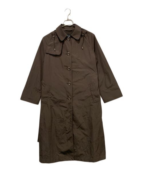 Aquascutum（アクアスキュータム）Aquascutum (アクアスキュータム) フーデッドコート ブラウン サイズ:SIZE Mの古着・服飾アイテム