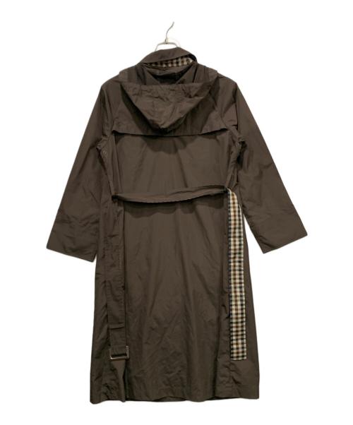 Aquascutum（アクアスキュータム）Aquascutum (アクアスキュータム) フーデッドコート ブラウン サイズ:SIZE Mの古着・服飾アイテム