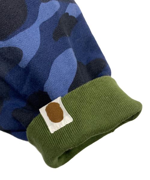 BAPE BY A BATHING APE（ベイプバイアベイシングエイプ）BAPE BY A BATHING APE (ベイプバイアベイシングエイプ) ジップパーカー ネイビー×レッド×パープル サイズ:SIZE Lの古着・服飾アイテム